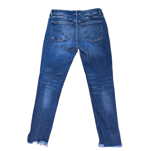 DL 1961 Margaux Instasculpt Mid Rise Ankle Skinny Jeans Frayed Angle Hem Size 29 - Picture 4 of 15